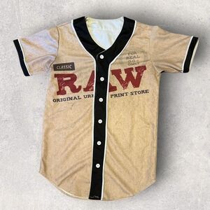 Men's Classic RAW Baseball Shirt - Tan and Black